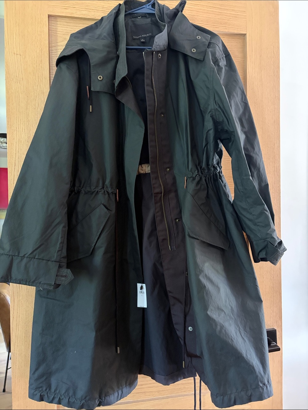 Black Banana Republic Hooded Anorak Parka